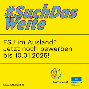 Grafik #SuchDasWeite, Bewerben bis 10.01.2025